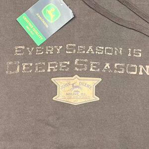 JOHN DEERE Brown Pullover Hoodie SZ XL C101615